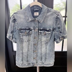 Wash Lab Puff Sleeve Denim Jacket